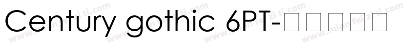 Century gothic 6PT字体转换